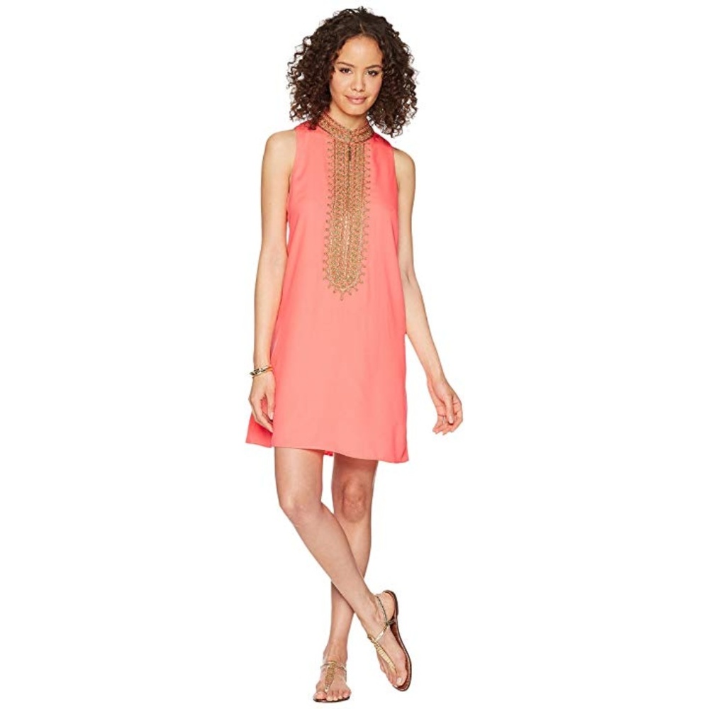 Lilly Pulitzer Jane Shift Dress Sunrise Coral. 00
